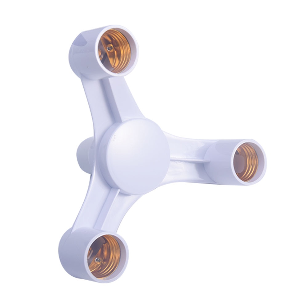 4 kop  e27 fitting adapter 4 in 1 100w 85-285v compatibel met standaard gloeilamp  e27 basis verleng splitter stekker lamphouder