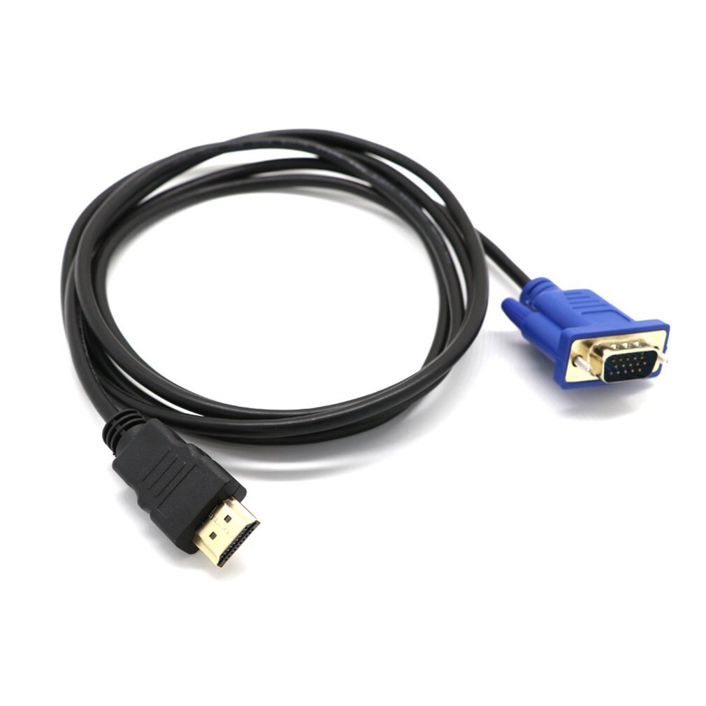 1.5M/16FT Gold HDMl Male to VGA Male 15 Pin Video Adapter Cable 1080P 6FT For TV DVD BOX