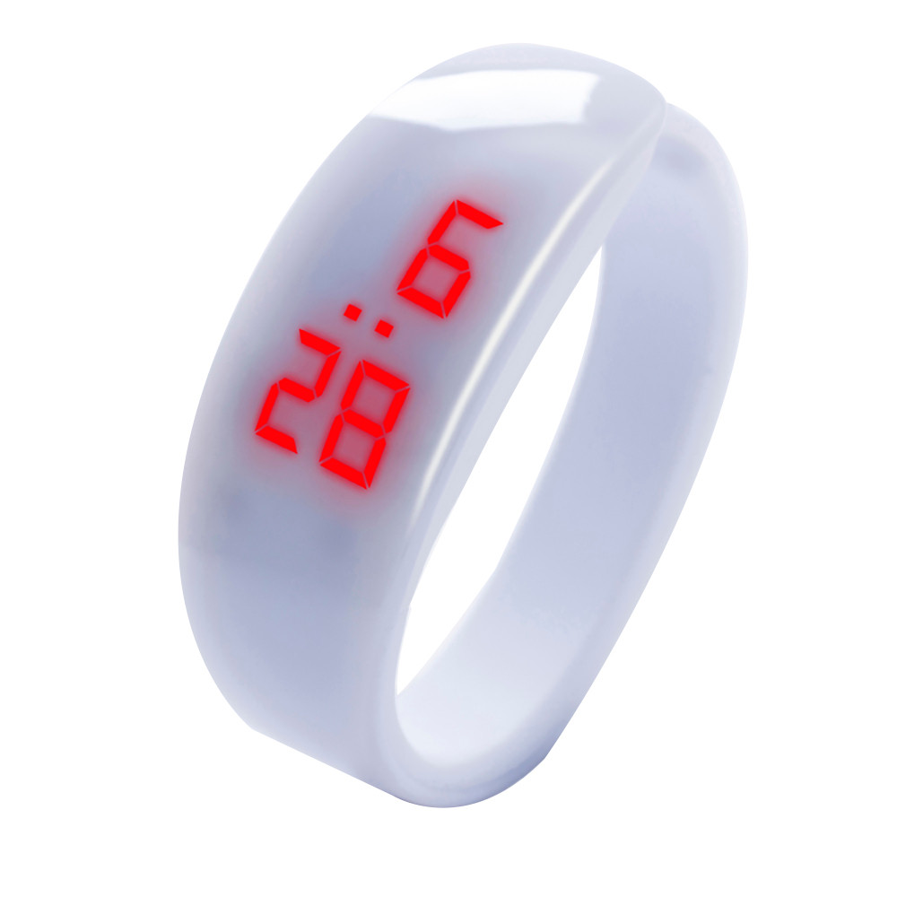 Led digital display armbånd ur delfin unge sportsarmbånd simple reloj deportivo  wd3 havet: G
