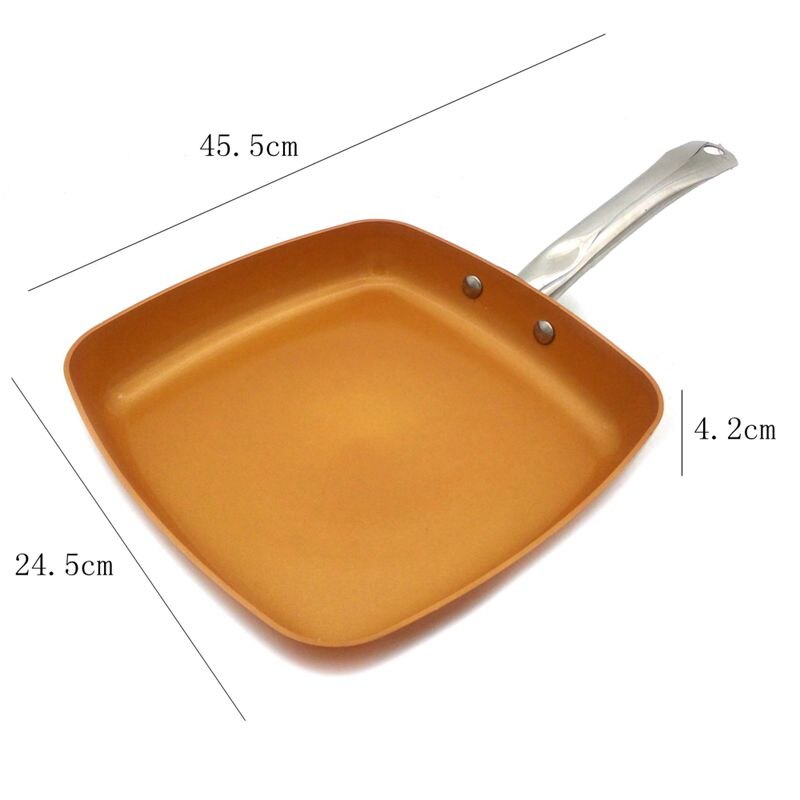 Non-Stick Copper Frying Pan With Ceramic Coating And Induction Cooking,Oven And Dishwasher