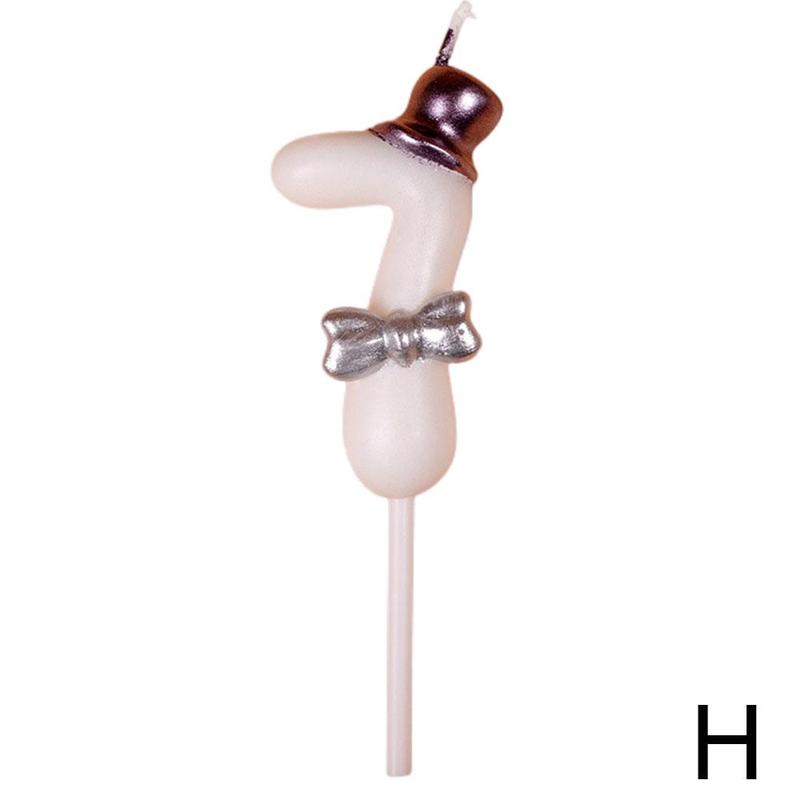 1pc Number 0-9 Birthday Candle Happy Cake S ForParty Crown Cake/ Kids Adult Wedding Decoration Tools: H