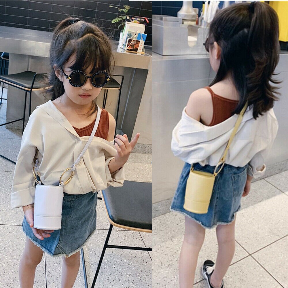 neueste Stil Baby Mädchen Schulter Tasche Kid Crossbody Kleine Geldbörse Leder Nette Taschen Handtaschen