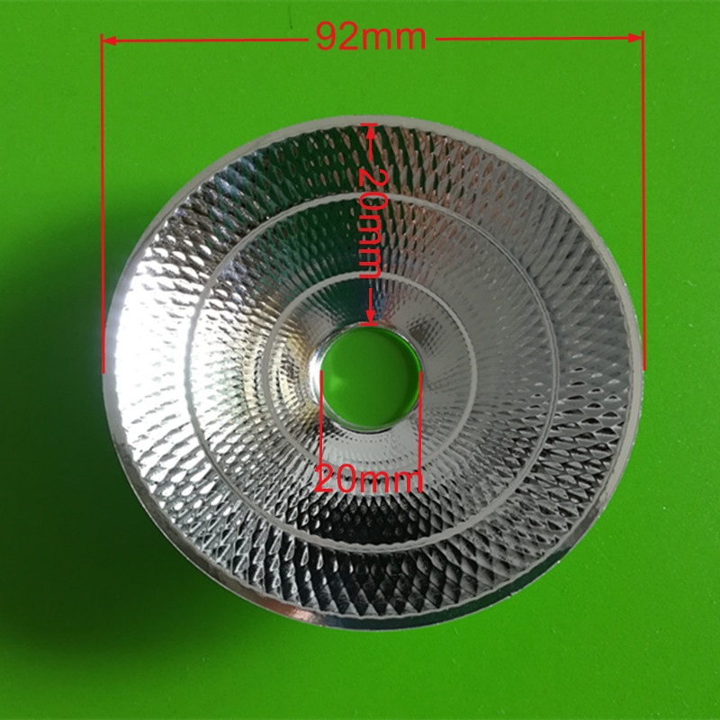 1PCS 92mm 124mm Large Optical Reflector Lens Spherical Surface Parabolic Reflector Bow COB light source Reflection cup