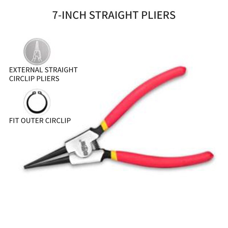 7in Heavy Duty Snap Ring Pliers for Removal Retaining Clip External Internal Circlip for Engine Repair 1PC: 4