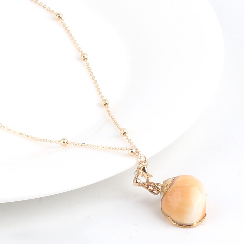 Boho Conch Shell Necklace Shell Gold Shell Chain Necklace Women Seashell Choker Necklace Pendants Jewelry Bohemian Female