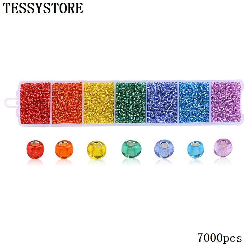 TESSYSTORE coffret 2mm perles de rocaille en verre breloque tchèque cristal entretoise perles de verre pour la fabrication de bijoux anneaux bricolage accessoires faits à la main: A380