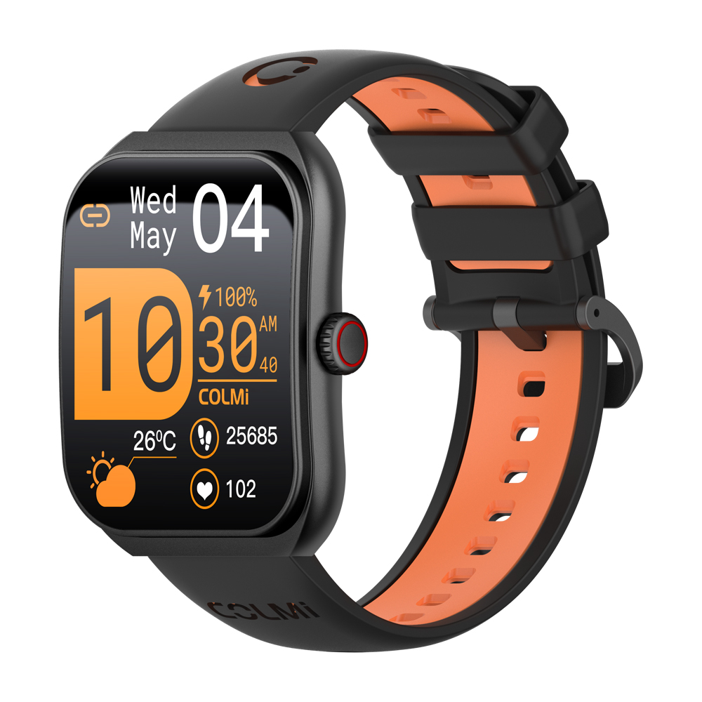 COLMI P86 1.93 "AMOLED Smartwatch Uomo saluto gestore Chiamata Bluetooth IP68 Orologio intelligente impermeabile da donna per telefono Xiaomi iOS: nero