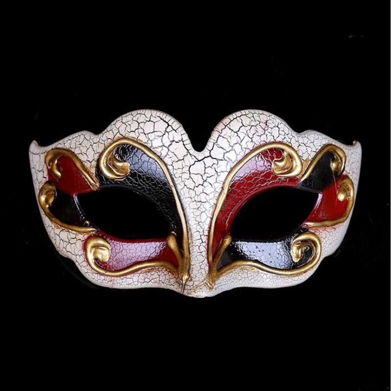 Gnhyll venetianske boldmasker øvre revne halv ansigt maskerade maske halloween temafest cosplay maske dans makeup rekvisitter cki 86