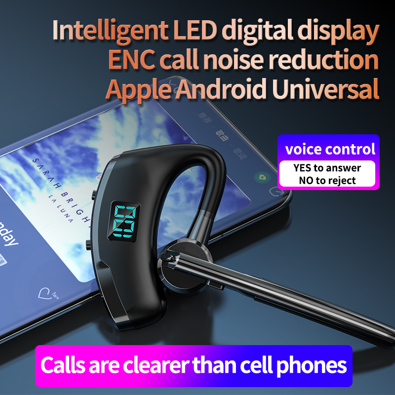 V8S/V9S auricular Bluetooth 5,0 auriculares inalámbricos manos libres de negocios auriculares deportivos estéreo impermeables Haedset con micrófono