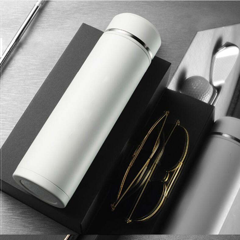 Taza de vacío de acero inoxidable 316 para hombres y mujeres, taza de té de negocios, taza de agua portátil, función de preservación del calor sin calefacción: white
