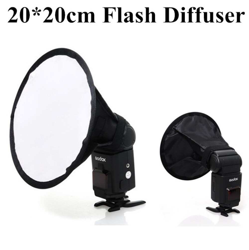 8 pulgadas 20cm ronda difusor de Soft Box para flash para Canon Nikon sony Pentax GODOX TT685 TT600 Pixel VILTROX JY-680A YONGNUO Speedligh