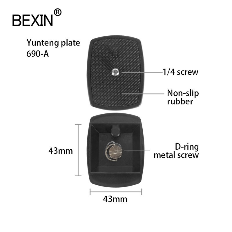 Dslr Camera Quick Release Plate Screw Adapter Mount Head Tripod Monopod For Yunteng Velbon Sony 3520 668 690 600 800 Tripod Head: 690-A