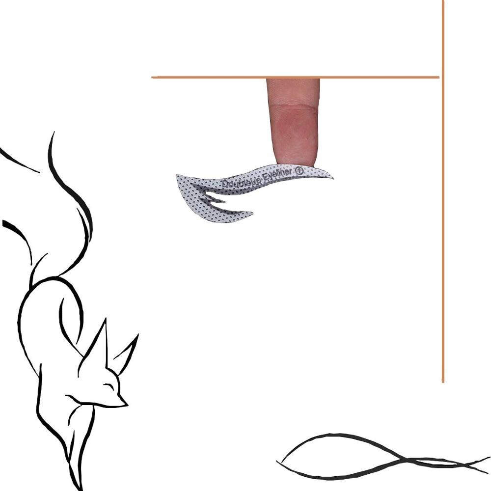 Non-woven Eye Makeup Stencils Eyeliner Template Shaping Tools Eyebrows Eye Shadow Makeup Template Tool Styling Drawing Guide