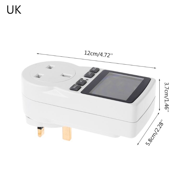 Digitale Power Meter Socket Eu/Us/Uk Plug Energy Meter Stroom Spanning Watt Elektriciteit Kosten Meten Monitor Power outlet 32CC