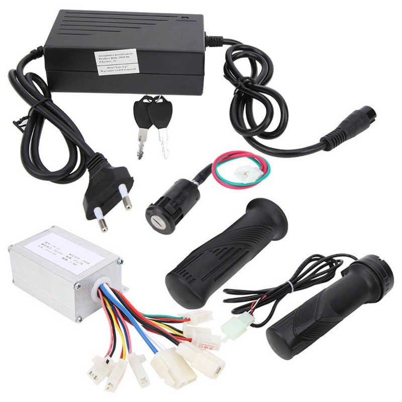 24v 250w elcykel skoter motorkontroll kit ellås eu laddare elcykel kontroll kit tillbehör