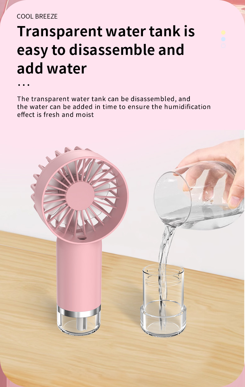 Hands prüh ventilator, Mini-Klimaanlage USB wiederauf ladbare tragbare Luftbe feuchter Nebel kühler Kühl spray Luftbe feuchter Lüfter für Büro