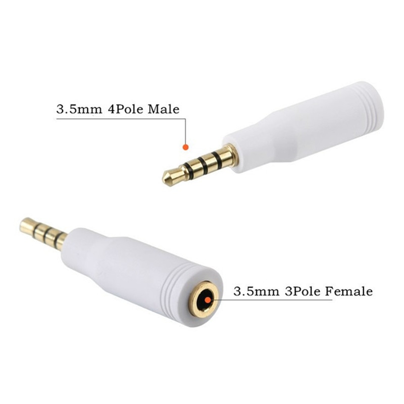 3.5Mm 4 Pole Male Naar 3.5Mm 3 Pole Female Jack Stereo Audio Adapter 3.5 M/F Adapter