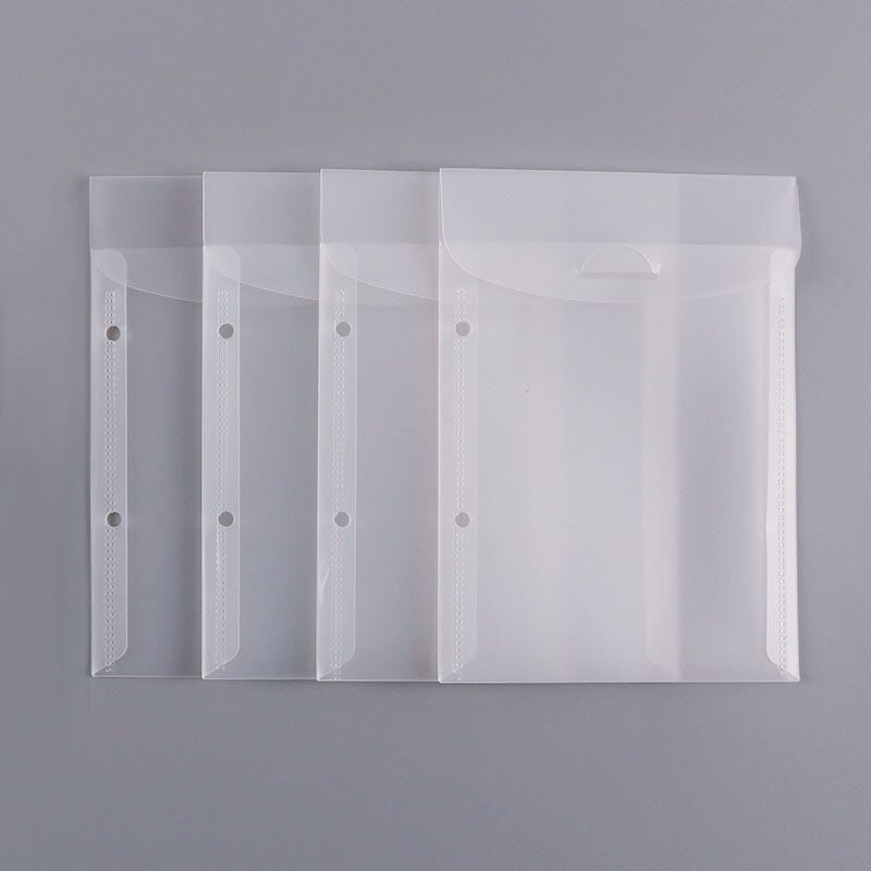 Twee-gat Bestand Houder Set A5 Transparante Map Kantoor Verdikte Bestand Zak Paperclip Opslag Geponst losbladige zak Innerlijke Pagina