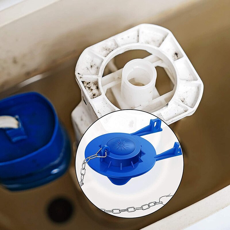 Toilet Flappers Replacement Universal Rubber Toilet Bowl Flapper with 4 Pieces Flapper Chains Replacement