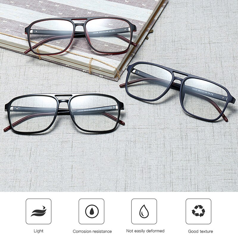 Gafas cuadradas con bloqueo de luz azul para hombres de JULI, Marco óptico para mujeres, gafas con protección UV antirreflectante 6042