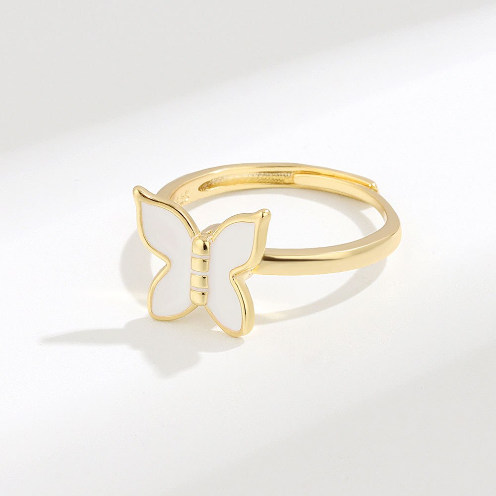 Vintage Vlinder Ringen Voor Vrouwen Draaien Fidget Spinner Ring Anti Stress Angst Ringen Vrouwelijke Sieraden Bague