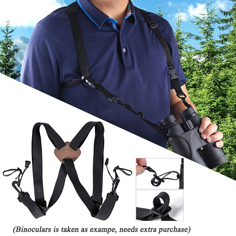 Sangle de harnais en forme de X, support binoculaire réglable, bretelles élastiques et durables, accessoires optiques pour jumelles et appareils photo