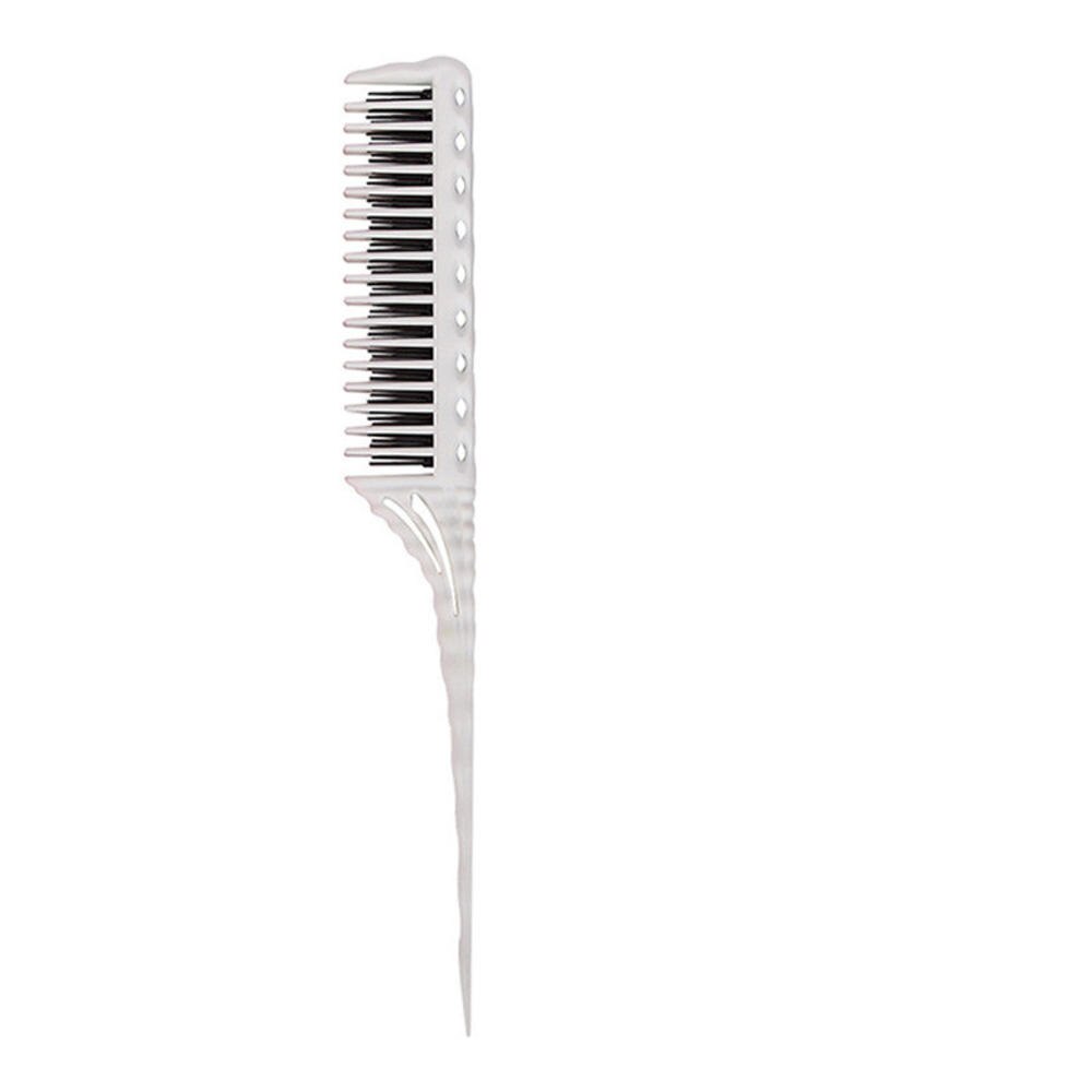 Highlighting Hair Comb ABS Weaving Highlighting Foiling Hair Comb for Salon Dyeing Tail Combs Brush Separate Parting For Hair: white