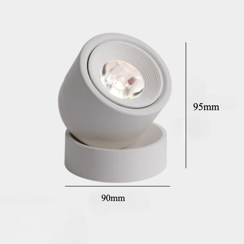 Spot Led Downlight Ceiling Lamp Spotlight Led Lights Down Light for Kitchen Home Decor Surface Mounted 3colors Lighting Luminair: WHITE / 3w / black