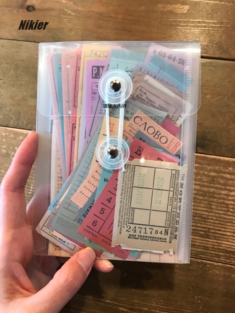 68 Uds Vintage boleto pegatinas Retro recibo Bingo volumen \ Plan diario Scrapbooking Diy etiqueta de la planificación de viajes diario Ablum