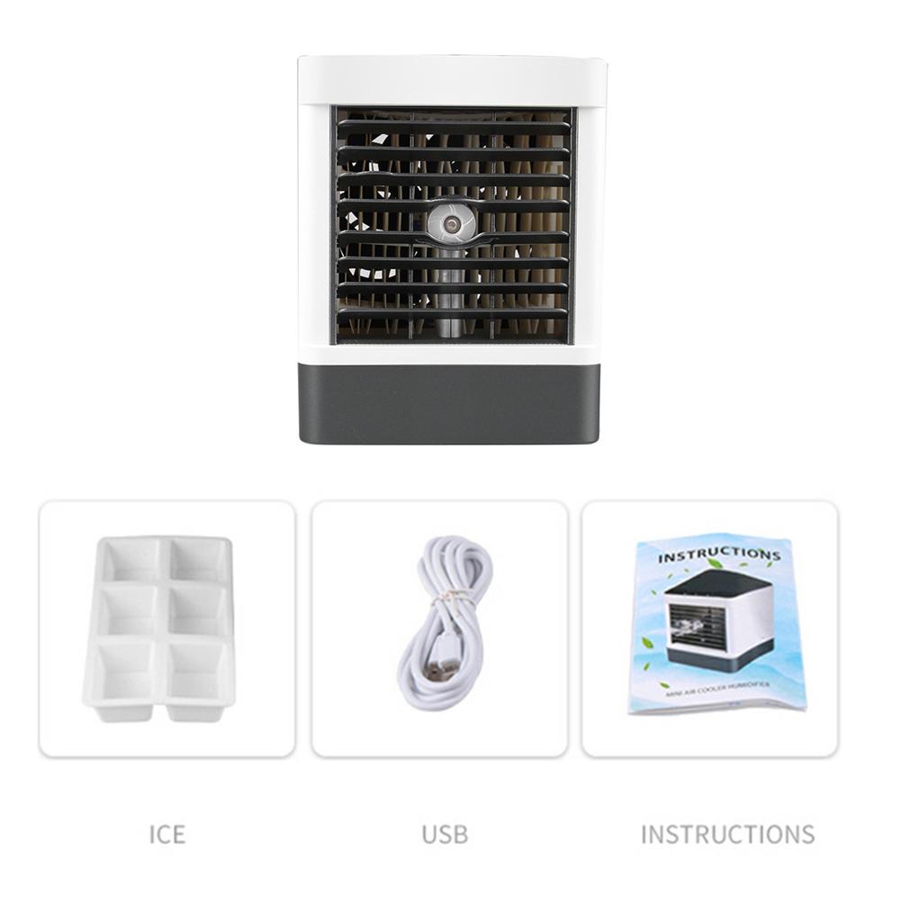 Mini Air Conditioner Fan Portable 3 in 1 Personal Space Air Cooler Desktop Cooling Fan Humidifier for Office Home Kitchen