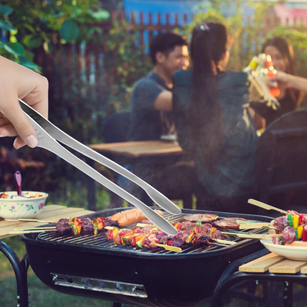 Edelstahl Tischplatte Zangen Lebensmittel Gemüse Stäbchen Zange Bequem Gegrilltes Fleisch Steak Clip Grill Ätherisches Werkzeug