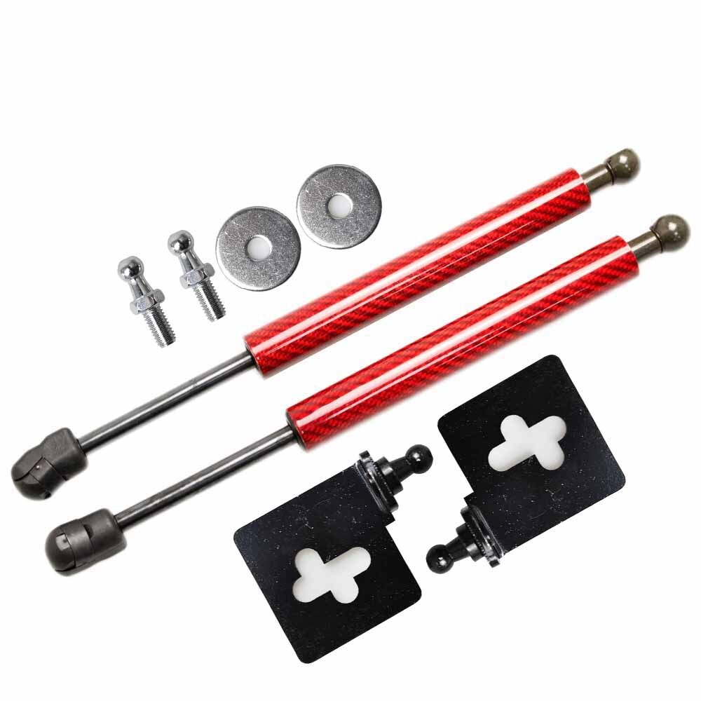 For Skoda Fabia MK1 6Y 1999-2007 Front Hood Bonnet Modify Gas Spring Struts Lift Support Shock Damper: red carbon fiber