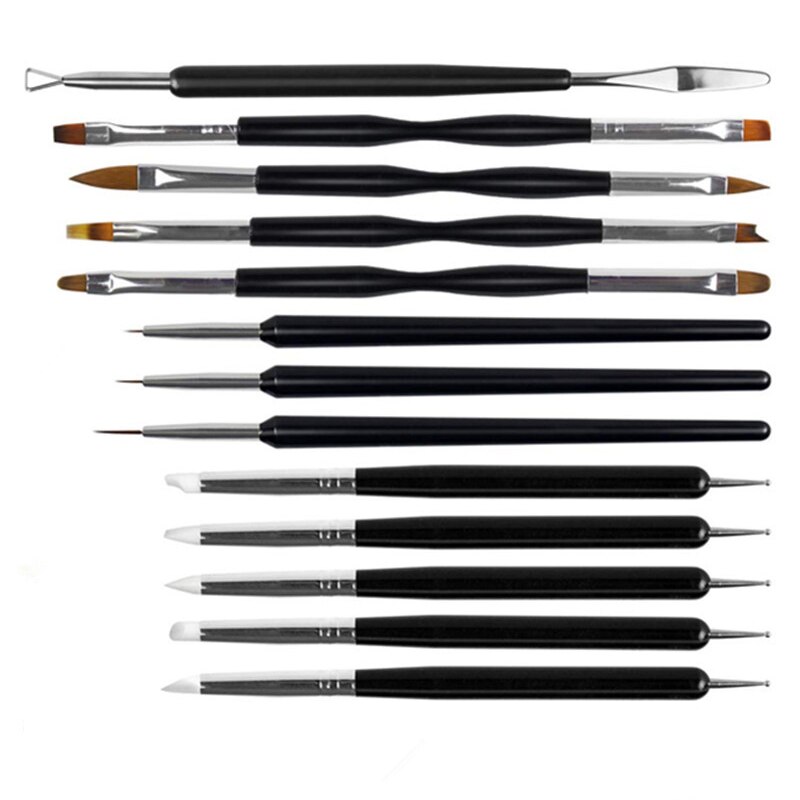13X/zestaw pędzel robić zdobienia paznokci żel UV malowanie paznokci rysunek z kwiatami długopisy wielofunkcyjny dwugłowicowy długopis