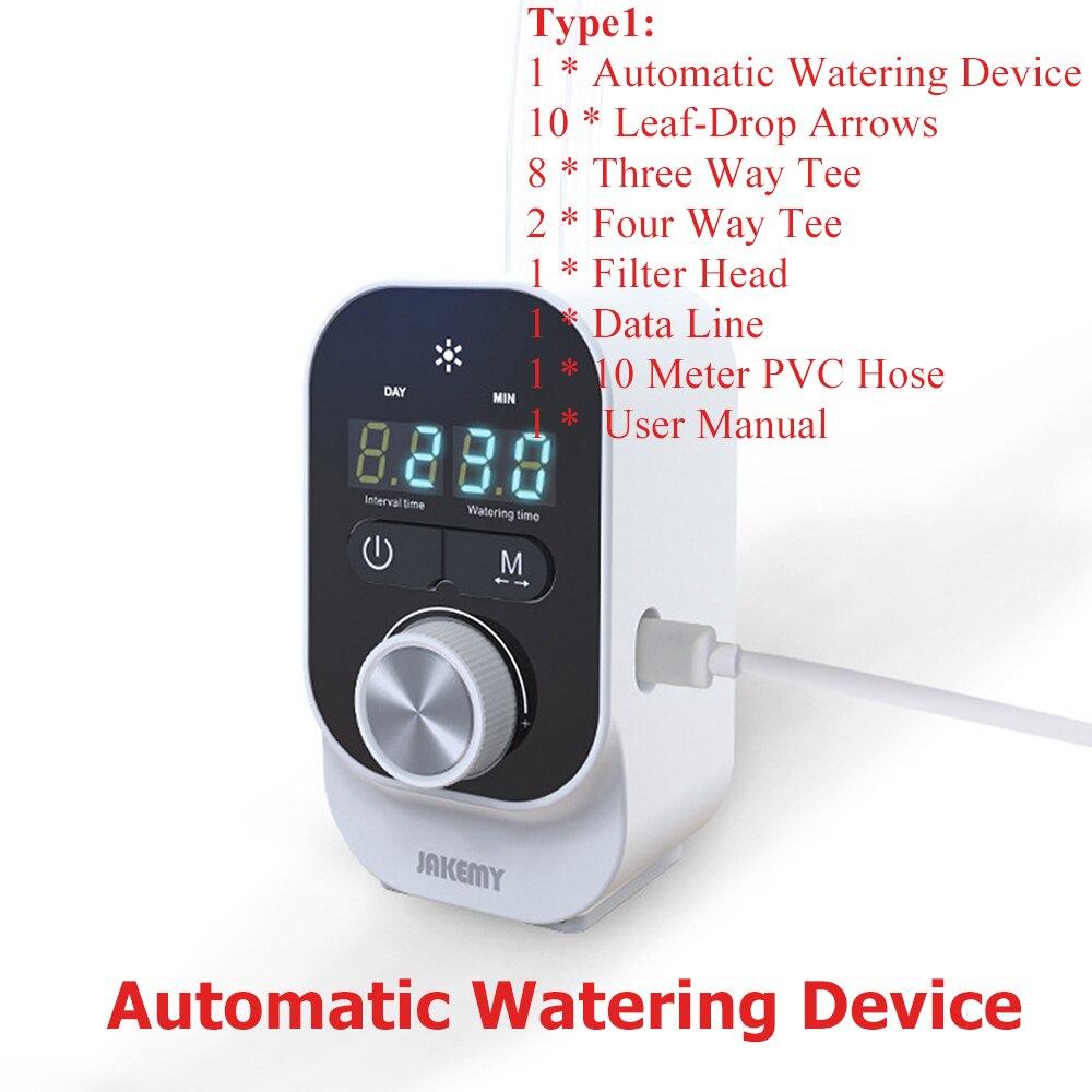 Automatic Watering Device Home Household Timing Function Intelligent Timing Watering Planter System for Office Balcony Flower: JM-G01 10