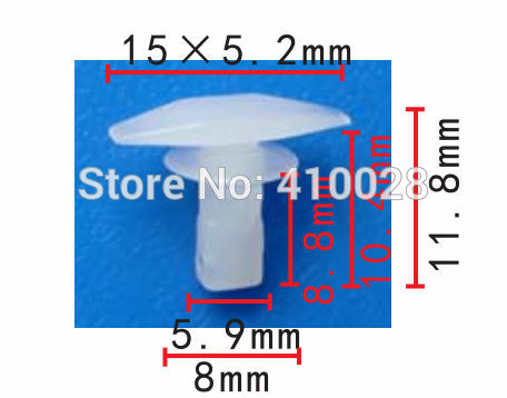 shhworldsea 100PCS panel wykończenia drzwi samochodu uchwyt weatherstrip retainer panel wykończeniowy klips tylnej klapy dla jeep dla toyota: BIAŁY