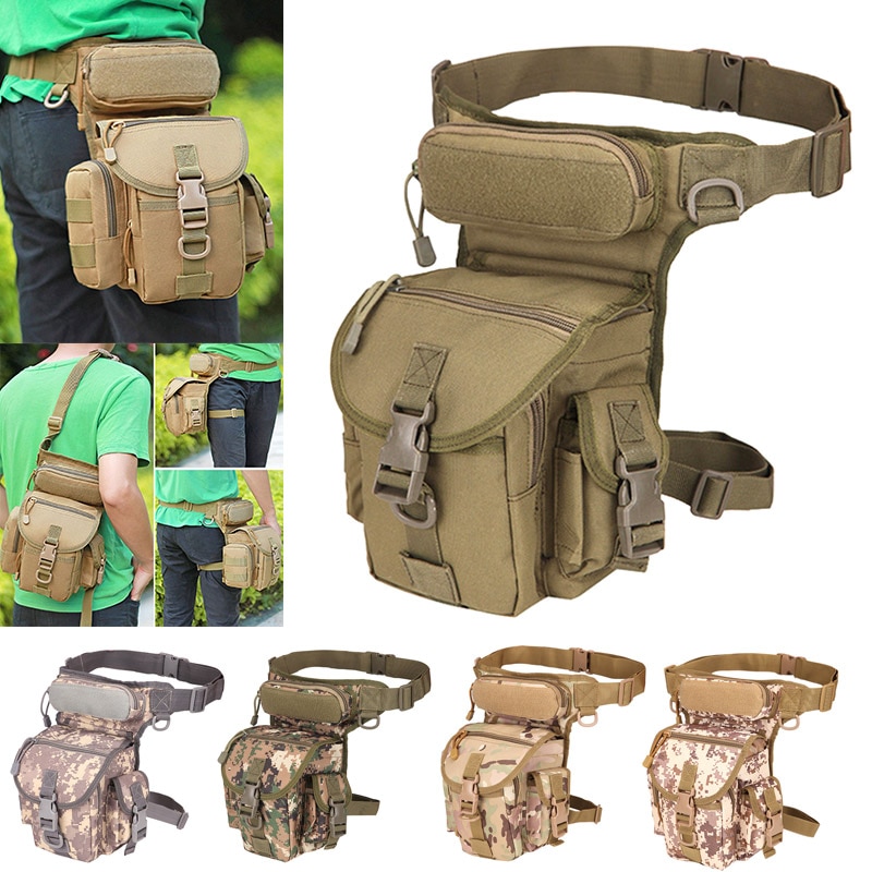 Ny talje taske drop ben værktøj lår pakke stor kapacitet vandtæt til camping vandreture
