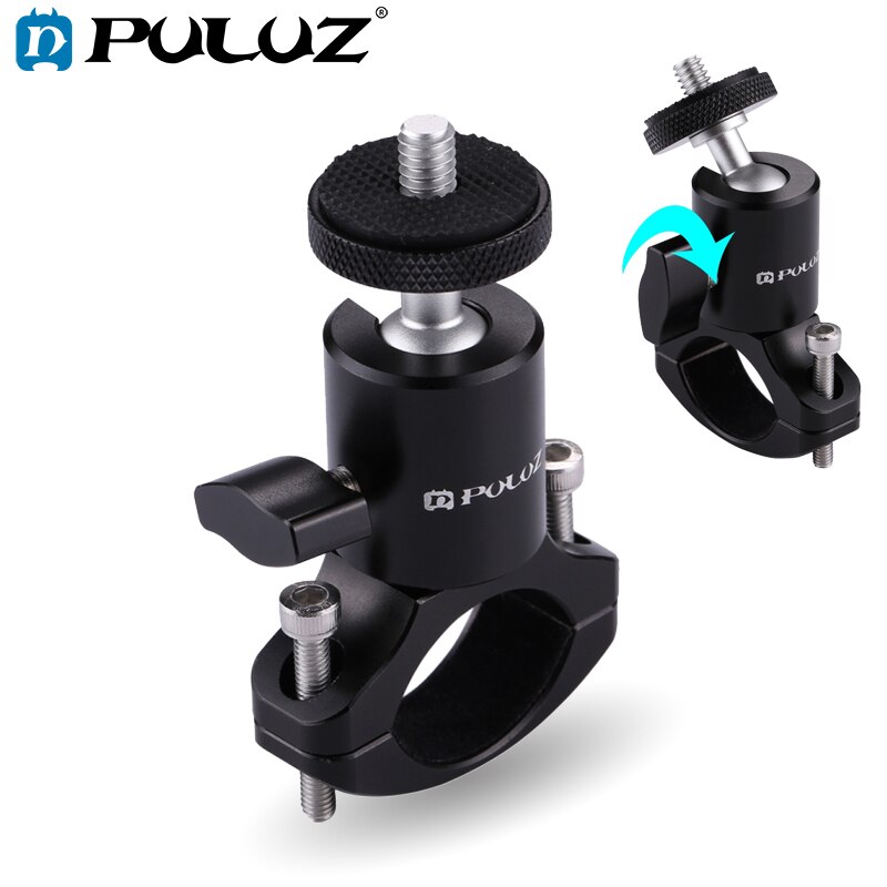 Original PULUZ Bike Metal Handlebar Tripod Ball Head Mount Holder Adapter for Smart Phones oPro for Osmo Action Cameras