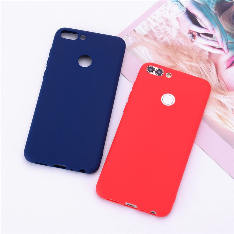 For Huawei P Smart Case TPU Soft Silicone Candy color Back Cover Phone Case For Huawei P Smart FIG-LX1 PSmart Case Fundas