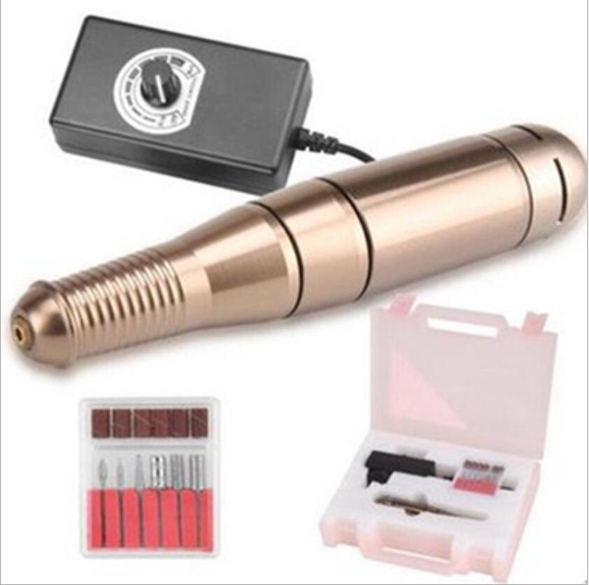 Electric Nail Manicure Set Drill Pedicure Gel polish 2600 RPM fingernail care kit system file shine salon elctric nail drill