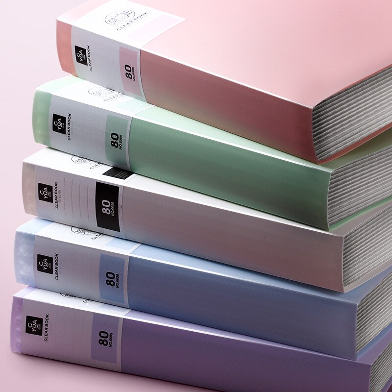 File Folders 40 60 80 Pages A4 Size Information Book Loose-leaf Folder Student Drawing Paper Storage Student Office Document Bag