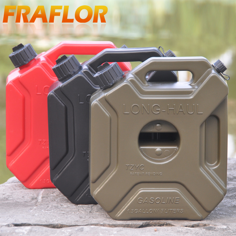 Unique Green 5L Fuel Tank Cans Spare Plastic Petrol Tanks Can Motorcycle Car Gasoline Oil Container Fuel-jugs Jerrycan Jerry Can