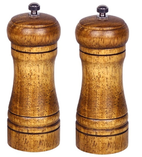 Salz und Pfeffer Mühle, Holz Pfeffer Schüttler mit Stark Einstellbare Keramik Schleifer mit Ersatz Keramik Rotor-küche zubehör: 5 Zoll X 2