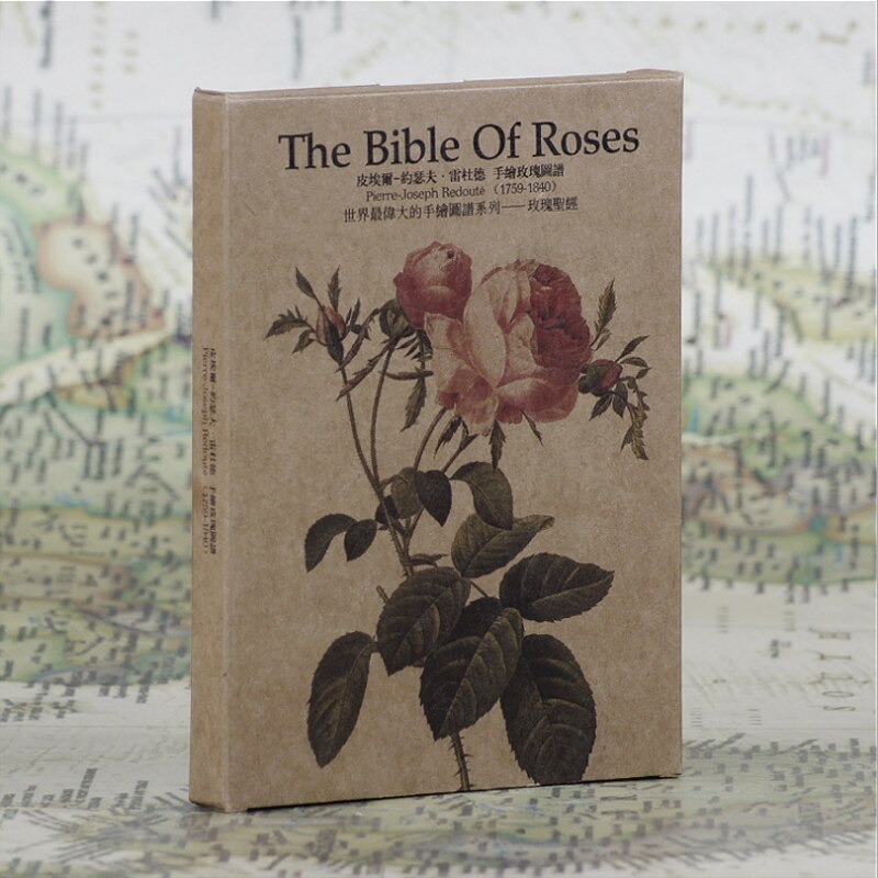 1pack Vintage postcard flower series card Post office mail stationery supplies Christmas goods 14.5*10.5CM: Rose bible