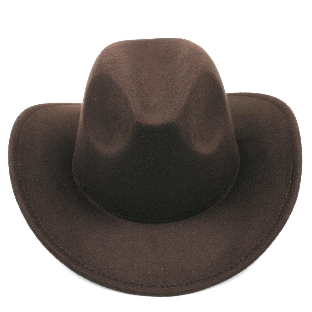 Mistdawn børn drenge piger følte cowboy hat uld blanding børn vestlige cowgirl hue: Mørkebrun