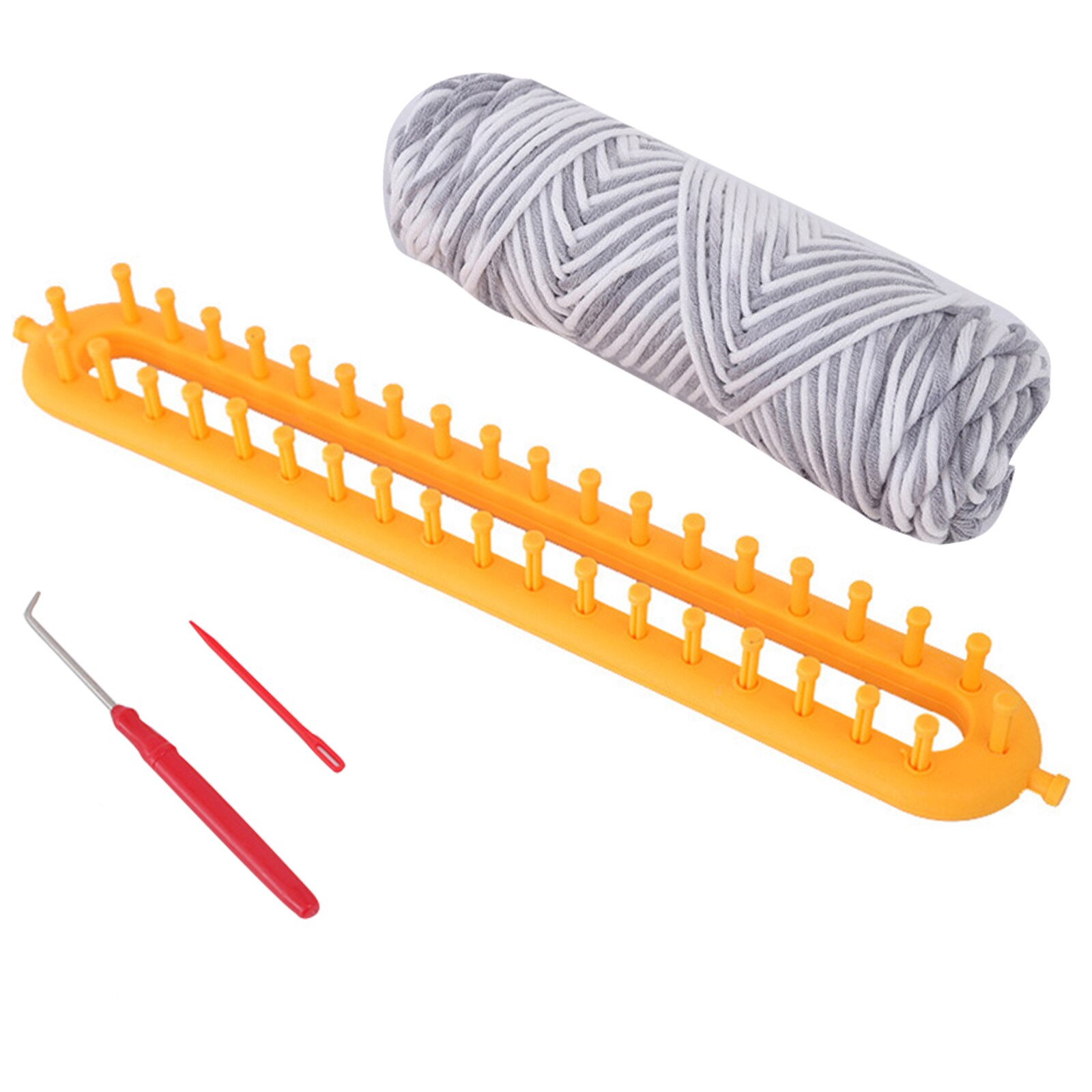 Vinter diy stickning kit handarbete klassisk stickad ull halsduk sjal handvävverktyg handgjorda lata verktyg för nybörjare  tn99