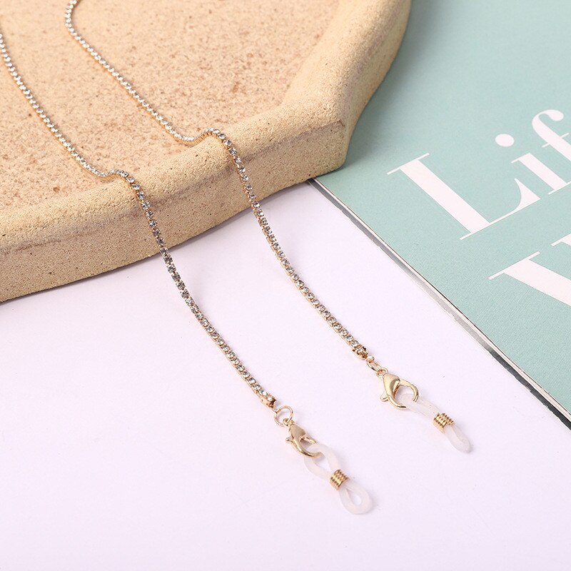 Glazen Strap Leesbril Opknoping Ketting Zonnebril Bril Holder Neck Cord Glazen Anti Metalen Ketting Twee Haken