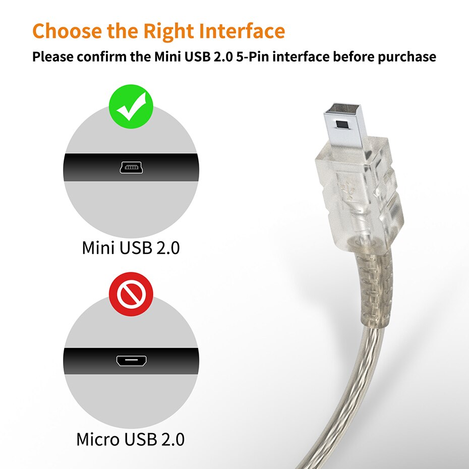 Ultra Short USB Mini USB cable USB 2.0 A male to USB Mini-B cord data charger cable Mini USB connector cable for MP3 Mp4 Camera