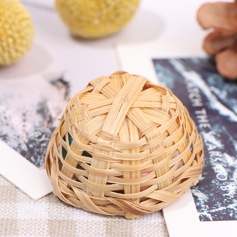 Woolen Knitting Home Work Bamboo Basket Needle Balls of 1/12 Dollhouse miniature