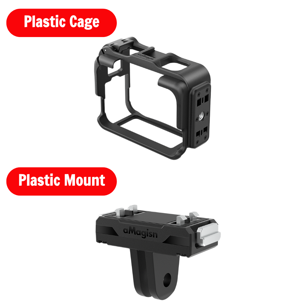 aMagisn Utility Frame Plastic Cage Protective Housing , Horizontal Vertical Mounting Jacket for Insta360 Ace Pro 2 Accessories: Orange