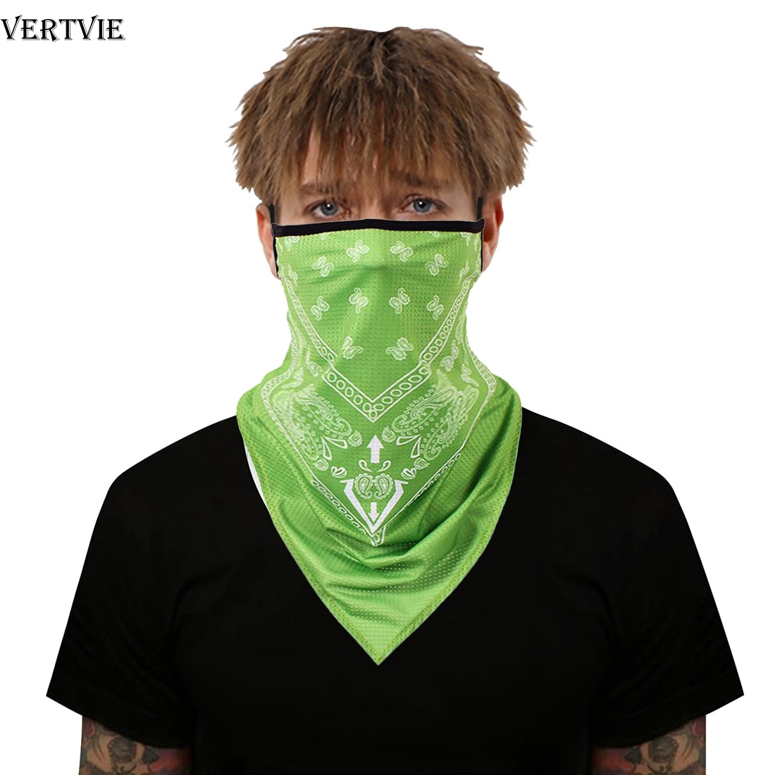 VERTVIE Hüfte hüpfen Bandana Mann Frauen Ich bin Freien Stirnbänder Haar Band Handgelenk wickelt Haar Schals Winddicht Sonne Gesicht Schutz schal